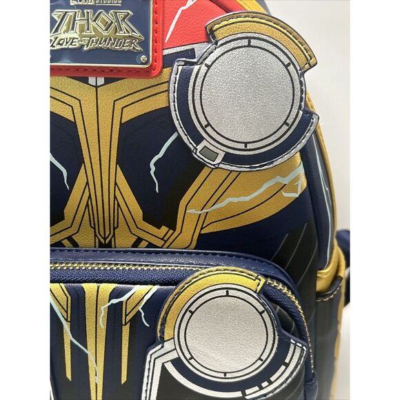 Loungefly Thor: Love and Thunder Glow-in-Dark Cosplay Mini Backpack Purse NWT - Picture 4 of 16
